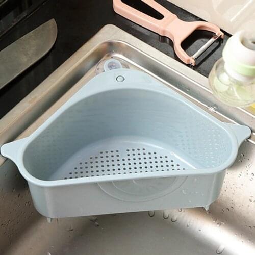 Triangle Drain Rack Triangle Storage Holder Multifunctional Drain Shelf Storage Sucker Kitchen Livng Room Tools