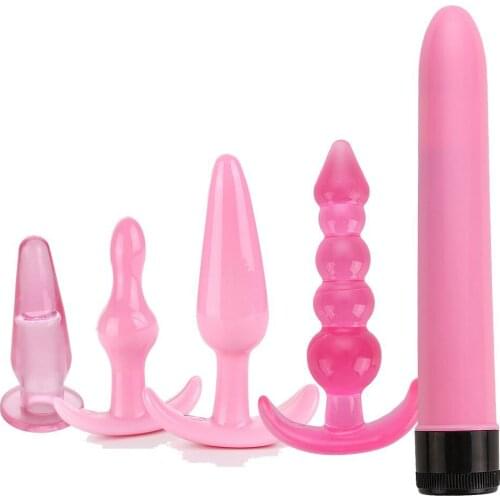 G Spot Vibrator Dildo Massagers Suit of Silicone Anal Beads Plug Adults Sex Toy for Women Men to Vagina Massager Anal Stimulator
