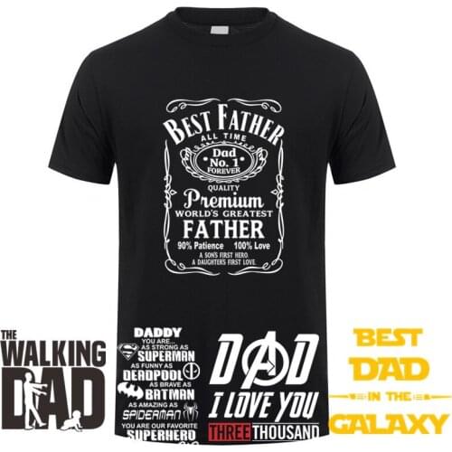 Funny Fathers Day T Shirt Mens Cotton Short Sleeve Best Dad Tshirt Husband Daddy Gift Top Tees