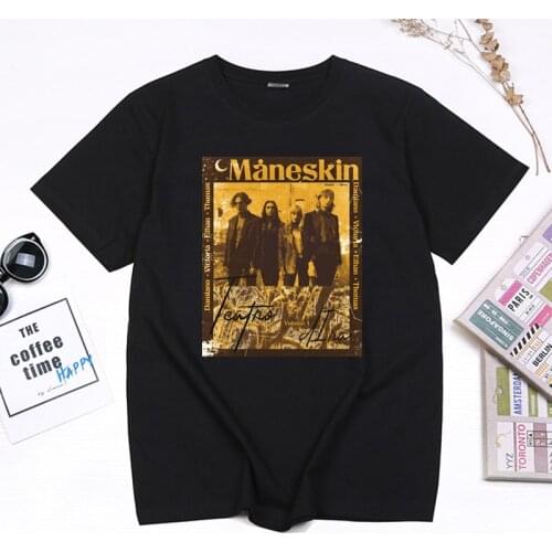 Maneskin Italian Band Damiano David Print Women T Shirt Summer Fashion Short Sleeve Tops Harajuku Vintage O-neck Streetwear