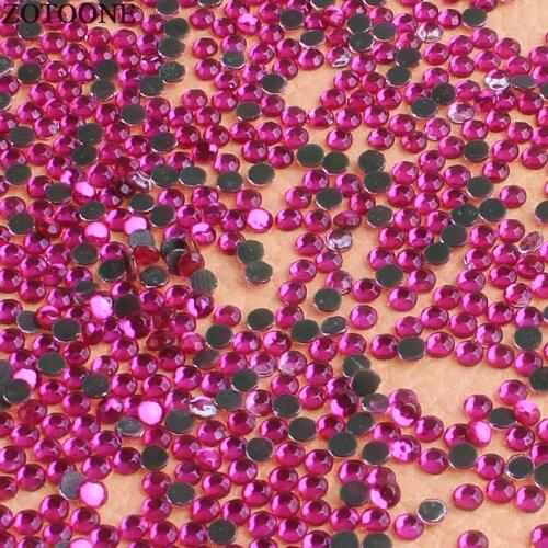 ZOTOONE HotFix Stones And Crystals For Clothes Strass Applique Iron On FlatBack Glass Peach Red Rhinestones Nail Art Decorations
