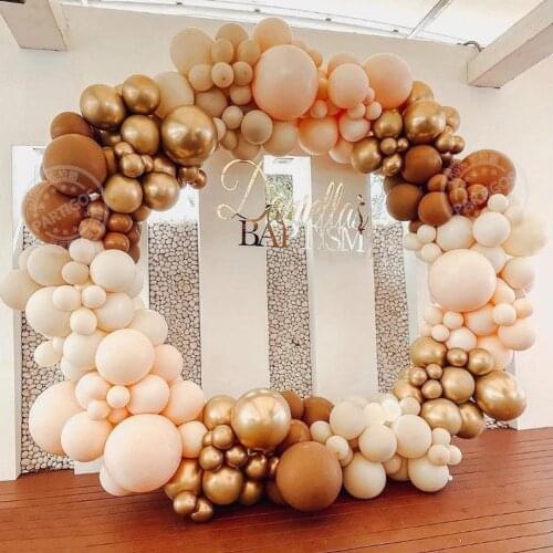 185pcs DIY Retro Coffee Skin Balloon Garland Arch Kit Balloon Birthday Party Wedding Decorations Baby Shower Kids Decoration