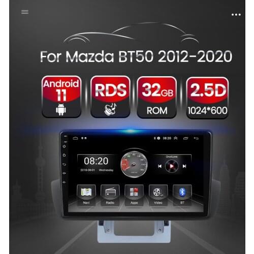 2.5D Screen Android 11 2din Car GPS Navigation Multimedia Radio Stereo Player For MAZDA BT50 2012-2020 Steering Wheel Control