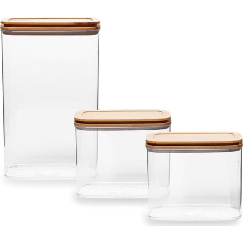 New 3 pcs Plastic kitchen storage box transparent food tin box keep fresh new transparent container airtight food container