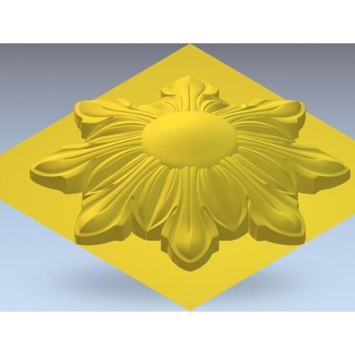 3d model relief for cnc in STL file format rosette_4