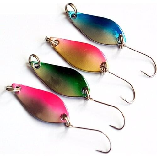 4Pcs/Lot Fishing Metal Spoon Baits Spinner Lure Trout Bait Wobbler Artificial Fishing Lures Hard Baits Single Hook 5.3cm/2.5g
