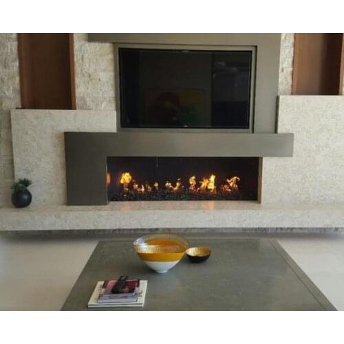 Inno-Fire 48 inch real flame stainless steel manual bio ethanol fuel fireplace