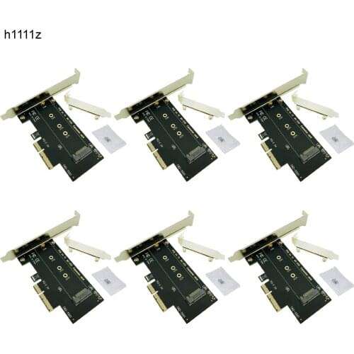 6PCS M.2 Adapter NVME SSD M2 PCIE Card PCIE to M2 Adapter Support PCI Express 3.0 x4 2230 2242 2260 2280 Size M.2 SSD Riser Card