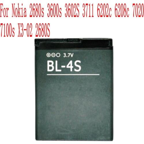 High Quality 860mAh BL-4S Battery For Nokia 2680s 3600s 3602S 3711 6202c 6208c 7020 7100s X3-02 2680S Cell Phone