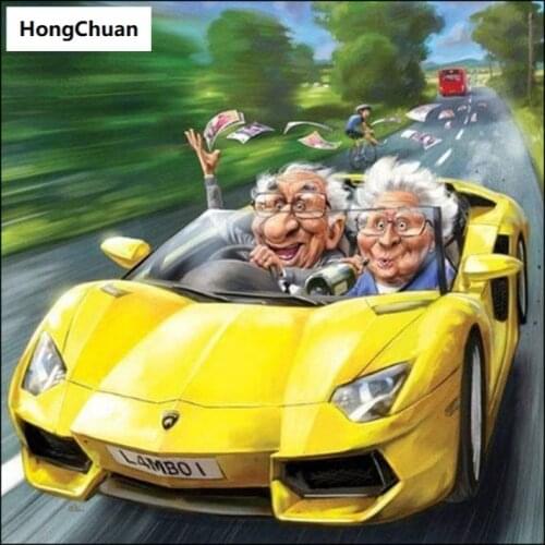 Lovers elderly full-width square round 5d diy diamond painting diamond mosaic crafts diamond embroidery rhinestone decoration