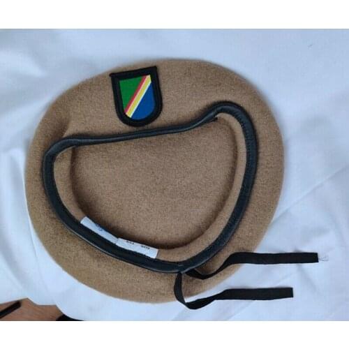 US ARMY 75TH RANGER REGIMENT WOOL KHAKI BERET Military CAP copy Military Store