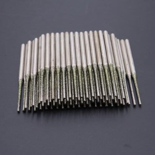 Freeshipping 100pcs Ultra-long diamond drilling bits Emery diamond abrasive bits peeling needle A type teeth grinding burr