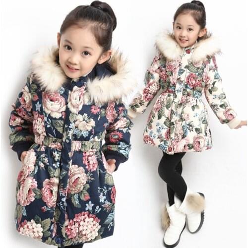 2019 Winter Jackets For Girls Parkas Coat Kids Fur Hooded Warm Outerwear Coat For Girls Jacket Children Clothes 9 10 11 12 Year