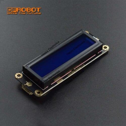 DFRobot Gravity IIC/I2C LCD1602 Arduino LCD Display Module, 3.3~5.0V Backlight Blue, Green, Gray, Black Compatible with Arduino