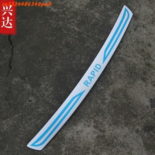 For Skoda Rapid 2013 -2018 High Quality Stainless Steel Rear Windowsill Panel,rear Bumper Protector Sill Car Accessories