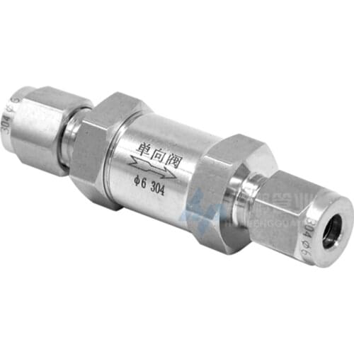 Fit 3/6/8/10/12-18mm 1/8" 1/4" 3/8" 1/2" OD Tube Compression Check Valve One Way Non-return Inline 304 316 Stainless