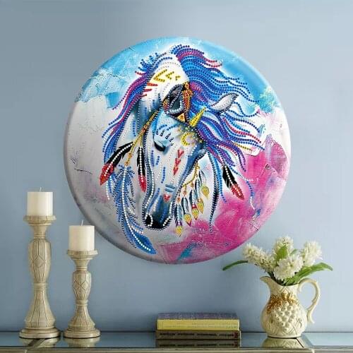 New Coming Tin Diamond Painting Horse Pattern Diamond Embroidery Cross Stitch DIY Painting With Diamonds Home Wall Decor