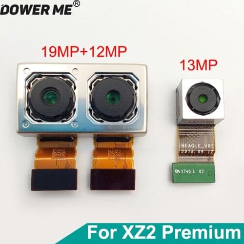 Dower Me Back Rear Main Camera Ribbon Flex Cable Front Face Camera Module For Sony Xperia XZ2 Premium H8166 XZ2P Plus 5.8"