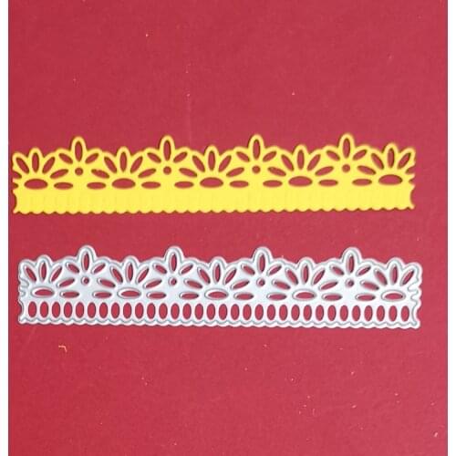 Metal Steel Cutting Dies Floral Stripe Border Craft Punch Die Stencils for Scrapbooking Album Paper Card Making Die Template