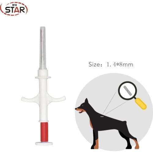 FDX-B 1.25x7/1.4*8mm cat dog microchip animal syringe ID implant pet chip needle vet RFID injector PIT tag for aquaculture fish