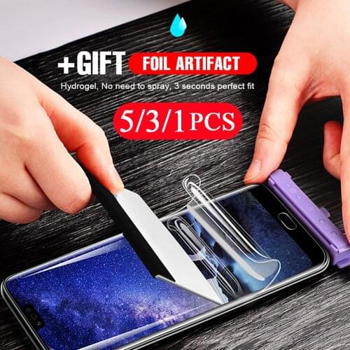 5/3/1Pcs soft full cover for huawei honor 8 8C 8S 8A pro 8X max hydrogel film protective film phone screen protector Not Glass