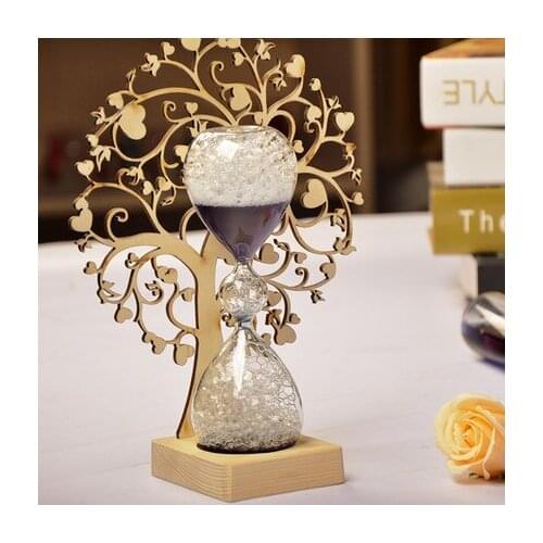 Creative Wooden Tree Seat Hourglass Timer Home desktop Ornament Decoration Accessories Crafts Girlfriend birthday Gifts