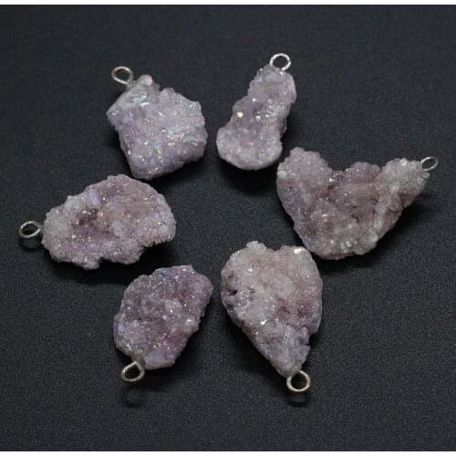 Natural Stone Pendant Irregular Crystalline Germ Charms For DIY Necklace Handiwork Sewing Craft Jewelry Accessory Making