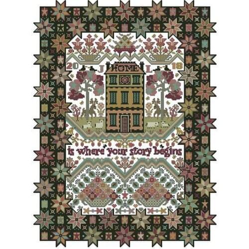 Popular Needlepoint Beautiful Pattern Hand Embroidery Cross Stitch Patterns with 100% Cotton Floss &Free Shipping for Wall Decor