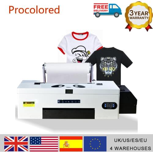 Procolored 2021 New DTF Printer A3 T-shirts Printing Machine for Tshirt Clothes Leather Textile Direct Transfer Film Printers