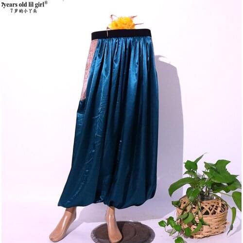 Belly Dance Harem Pants Satin Silk Tribal Belly Dance Bloomers Pants GA145