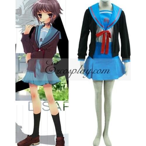 Haruhi Suzumiya Nagato Yuki School Uniform Cosplay Costume E001