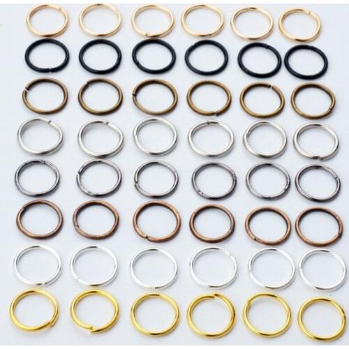 200pcs/lot 4 6 8 10mm Gold Silver Bronze Black Gunblack Color Alloy Jump Rings & Split Rings for DIY Jewelry Findings Components