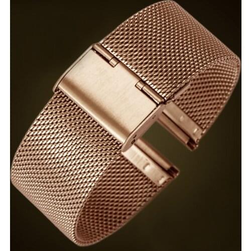 Universal Milanese Watchband For DW Tissot Watch Band 14mm 18mm 20mm Silver Gold Stainless Steel Strap Replacement Bracelet Band