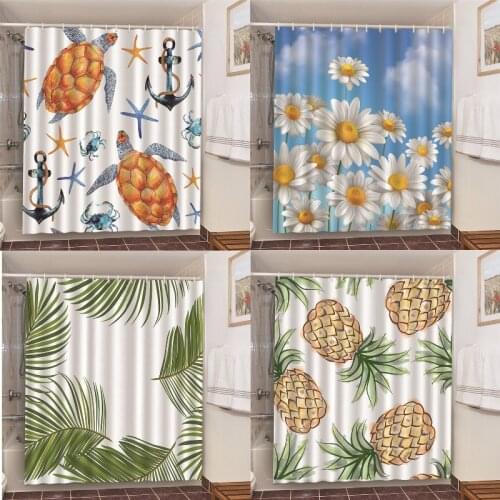 Cartoon fruit green plant flower bathroom shower curtain and rug sets bathroom set with shower curtain and rugs bathroom curtain