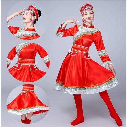 Mongolian dance costumes costumes Fancy Dress Costumes Dress Ethnic Mongolian Dance Costume Performance Clothing