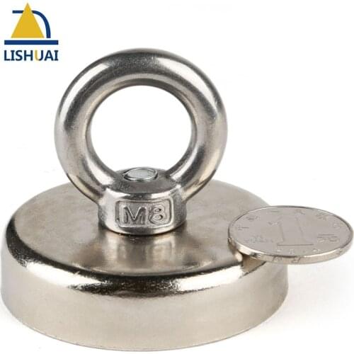 1pc Dia60mm Super Strong Neodymium Recovery Magnet/Salvage Pot Magnets/Pulling Lifting Magnet Sea, Fishing, Treasure Hunting