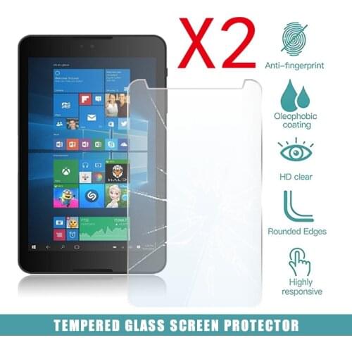 2Pcs Tablet Tempered Glass Screen Protector Cover for Linx 820 8 Inch Anti-Scratch Anti-Screen breakage HD tempered film