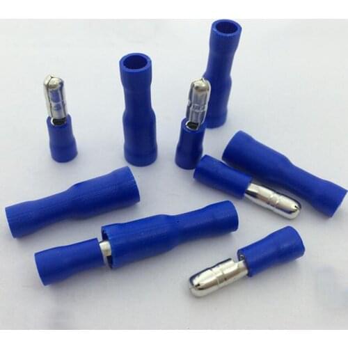 20Pcs Bullet Male and Female Terminal Block Plug-in Type FRD2-156 Cold-pressed Terminal Plug Spring Insulated Terminal