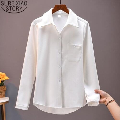 2021 Autnmn and Winter Velvet Thick Corduroy Shirt Womens Long Sleeve Loose Bottoming Shirt Jacket College Style Tops 12402