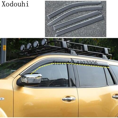 Car Cover Stick Lamp ABS Plastic Window Glass Wind Visor Rain/Sun Guard Vent 4pcs For Nissan Terra 2018 2019 2020