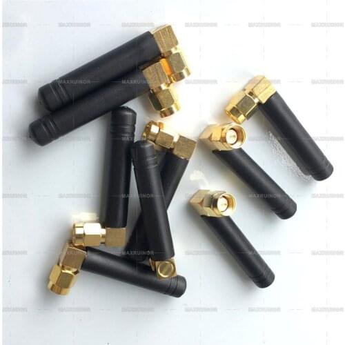 50pcs/lot 900/1800 MHz GSM GPRS SMA male 90 degree 5cm radio Antenna right angle