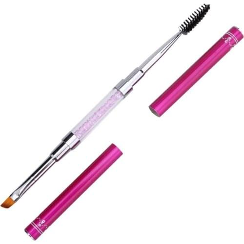 ELECOOL 8 Colors Rhinestone Acrylic Handle Eyelash Brushes Combs Wands Extension Applicator Spoolers Makeup Tool