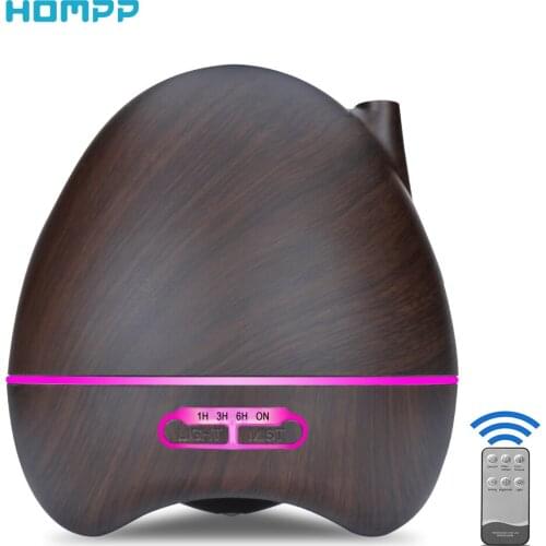 Remote Control Aroma Egg Diffuser Essentia Oil Fragrances Ultrasonic Humidifier Wood Grain Timing BPA-Free 4 Timer Air Freshener