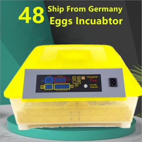 Automatic Home Intelligent 48 Eggs Poultry Hatcher Temperature Control Chicken Egg Incubator Goose Bird Quail Brooder