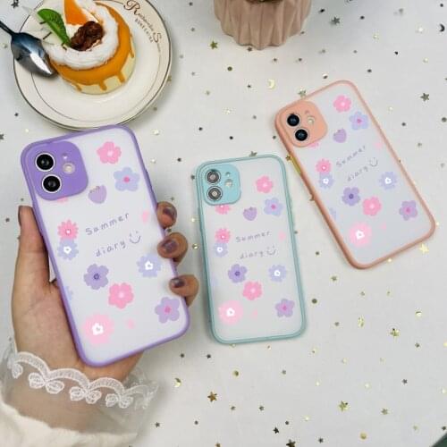 Phone Case For Xiaomi Redmi Note 10 9 10S Pro Max 4G Cover Hard PC Fundas Mi 10T 11 Lite Pro Ultra Bumper Flower