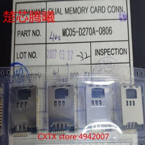 CHUXINTENGXI TMX MC05-D270A-0806 For Samsung S5233 SD Sim Card Reader Connector Socket Holder Slot NEW Original TF Card Reader