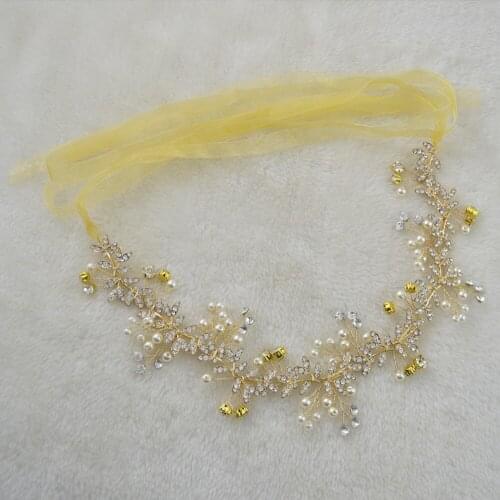 Elegant Lady Fashion Lace Flowers Crystal Pearl Beads for Jewelry Making Headbands Women Bridal Wedding Luxury Accessories Gift