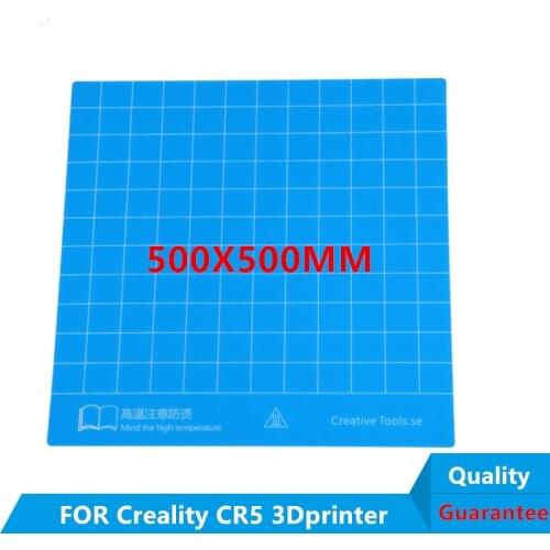Funssor 2pcs* 500X500MM build plate tape with 3M 300LSE sticker for Creality CR 5 blue print bed tape Heating Bed Sticker