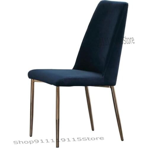 Customized Business Hotel Coffee Shop Milk Tea Shop Hotel Dining Chair Simple Light Luxury Modern Back Creative Home Flannel Cha