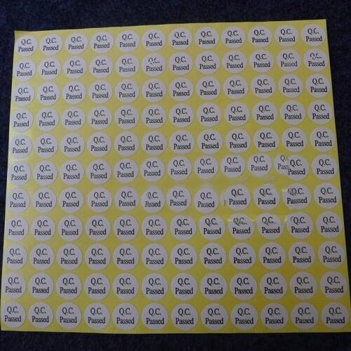 QC Adhesive Label Sticker Custom Label Sticker QC PASSED Stickers 1000pcs/lot White Color Round Warranty Label